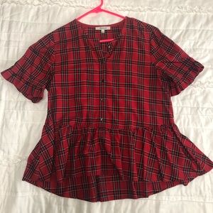 Madewell plaid top